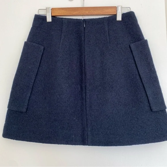 COS Wool Mini Skirt Navy - Picture 6 of 8